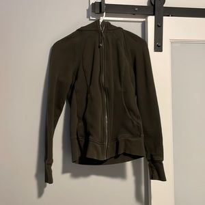 Dark olive scuba hoodie size 6
